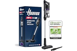 ‎HOOVER Hoover HF1 Plus Akku Staubsauger mit Anti-Haarverwicklung, Parkfunktion, Staubsauger kabellos mit XL Staubbehälter & LED-Licht, 45min Laufzeit, ideal für Allergiker, Teppich/Hartböden/Auto
