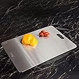 Clazkit Stainless Steel Chopping Board Vegetable,Fruit Cutting, Kneeding, Cake Prep, Heavy Duty Chopping-Board (Size 31.8CM X