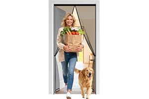 ViShawtek Mosquitera Puerta Magnetica 90x210, Cortina Mosquitera Puerta Exterior, Rede Mosquito Porta MagnéTica, Mosquito Net, Fly Screens For Doors