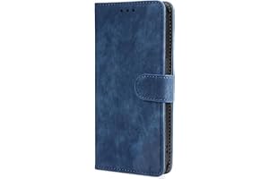 TEYYOS Funda para el Xiaomi Redmi 13C/Xiaomi Poco C65, Carcasa de Piel Sintética con Tapa, 3 Ranuras para Tarjetas, 1 Bolsillo para Dinero, Cierre Magnético, Soporte de Soporte - Azul