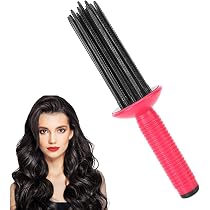 Lockenwickler-Rollkamm Aus TPE – Für Locken Ohne Hitze, Sanftes Styling, Für Nasses & Trockenes Haar