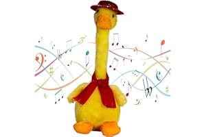 Dariicha Talking Dancing Duck Toy - Repeat what you say, Fun, Sing and Dance Features, Ideal Christmas Decoration, and Enthralling Kids' Toy for Endless Entertainment and Festive Cheer in Your Home[1]