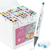 Ohuhu - Honolulu B - Alcohol Art Markers - Brush & Fine - Set 48 kleuren