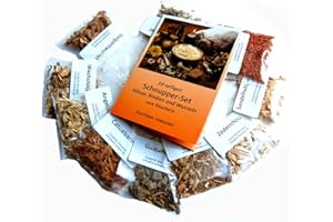 ESOTERIK-VERSAND Räucherwerk, Schnupper-Set Hölzer, Rinden und Wurzeln, 10tlg, incl. 32seitige Broschüre