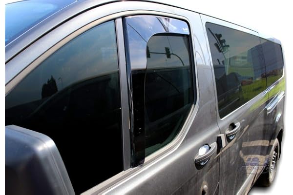 J&J AUTOMOTIVE | Heko Deflecteurs d'air Déflecteurs de Vent Compatible avec Transit Custom 2012-2023, Ensemble 2 pi?Ces, Aérodynamique, Montage Facile