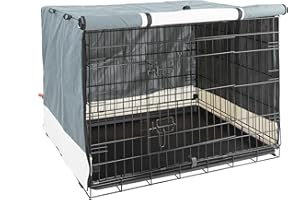 MaxxPet Copertura per Gabbia per Cani - per Box per Cani - Copertura della Gabbia per Cani - Dog Crate Cover - Copertura Impermeabile per Cuccia per Animali Domestici – 78x48x56 cm - Nero