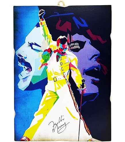 Freddie Mercury Street Art - Glas | Canvas schilderij of glas schilderij kopen