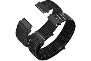 ANNEFIT Nylon Cinturino 16mm 18mm 19mm 20mm 22mm, 2 Pezzi Regolabile Sport Cinturini Orologio a Sgancio Rapido per Uomo e Donna