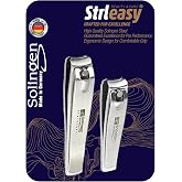 STRLEASY 6568 Tırnak Makası Seti, 2'li, Solingen &Ccedil;eliği, Profesyonel Kalite, El ve Ayak Tırnakları İ&ccedil;in