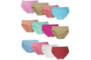 Channo Pack de 12 Braguitas niñas Licra Rayas Colores Diferentes. Tejido Suave, Ligero y elástico sin Costuras