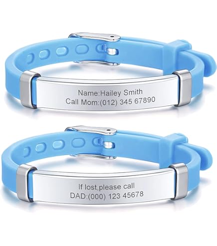 NOPKESV SOS Notfall-Armbänder 10er Set - Wasserdicht Für Kinder