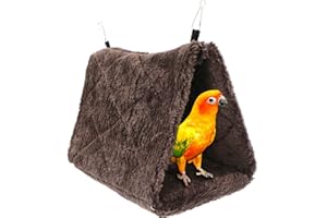 GEXUAMZ Hamac pour Oiseaux Pivoine Perroquet Nid Jouet pour Oiseaux, lit Suspendu pour Cage en Peluche, Nid d'oiseau, Tente, lit Chaud, Animal de Compagnie d'hiver pour Ara, Perruches, Cacatoès, Canaris.