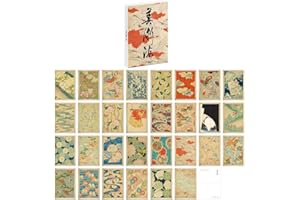 TONGTONG Juego de 30 tarjetas postales japonesas de paisaje, tarjetas de felicitación literarias, tarjeta postal con mensaje de bendición, en caja (mar artístico)