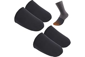 KATELUO Chaufferette Pieds 2 Paires Chauffe Orteils, 3mm d'Épaisseur Toe Warmer, Unisese Chauffe-Pieds, Protection d'Orteils, Noir Couvre Orteils pour Ski, Escalade, Cyclisme, Course à Pied, Randonnée