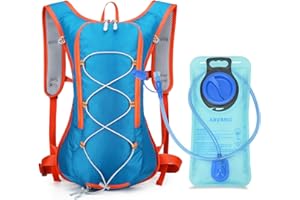 Arvano Mochila Hidratacion, Mochila Correr con Bolsa Agua 2 litros Ligera Mochila Bici para Hombre Mujer, Mochila Agua pequeña para Trail Running Esquiar MTB Maratón Senderismo Ciclismo
