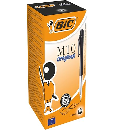 BIC – Set di 50 penna a sfera retrattile M10 clic 1 mm rosso