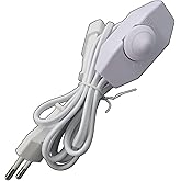 LED Dimmer Infinitely Dimmable for Dimmable LED Light Bulbs - Dimmer Switch Cord Intermediate Dimmer Silent LED Dimmer, white