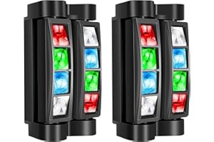 BETOPPER Lyre LED Jeux de Lumière Soirée DJ RGBW Lumière Disco Professionnel 45 W DMX Tête Mobile Eclairage Scène 7/15CH Lampe Soiree Activée Son Couleur Projecteur de Soirée Club Bar Danse Fête 2P