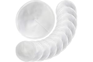 Pinowu Reusable Bamboo Cotton Nursing Pads (12pcs) with Laundry Bag - Soft Absorbent Breastfeeding Pads for Maternity (Super Soft, 11cm)