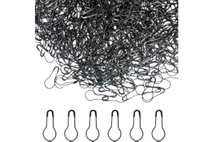 Yosawo 500 pcs Safety Pin Clothing Tag Pins Bulb Pin Metal Gourd Pin Calabash Pin for Hand Sewing DIY Crafts Home Accessories (Black)