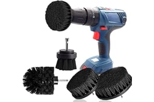 YIHATA Szczotka do wiertarek, 4 sztuki, elektryczna szczotka do czyszczenia, zestaw do czyszczenia samochodu, idealna do dywanów, podłogi, łazienki, toalety, kuchni, marmuru, powierzchni ceramicznej,