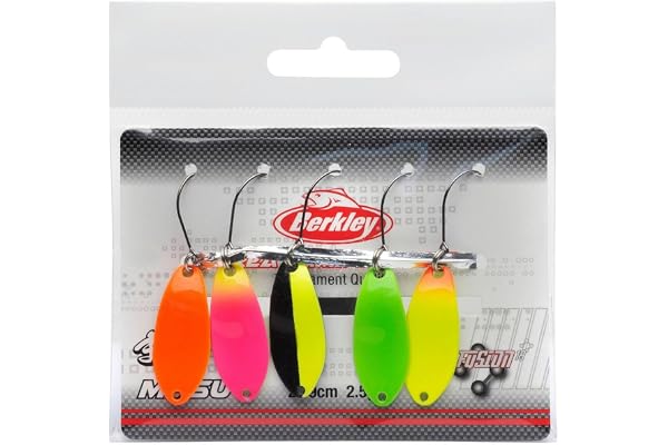 Berkley Area Game Spoons 5-pack – liten Wobbler Spoon för öring och abborre, blyfri, Fusion 19 krokar