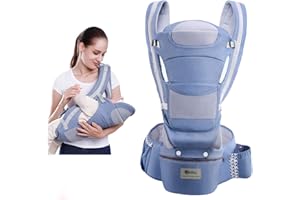 Lohofrnny Nosidełko dla niemowląt, wielofunkcyjne, ergonomiczne nosidełko dla niemowląt dla dzieci w wieku 0-36 miesięcy, wszystko w jednym, z siedziskiem biodrowym, regulowane siedzisko, pasek do