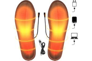 CHAOHUA Beheizbare Einlegesohlen, USB-Fußwärmer waschbares Heizkissen, Sohlenwärmer, Wärmesohle, Fußwärmer Wärme Thermosohlen, Fußwärmer Elektrisch, für Herren Damen