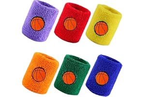 6 st svettband för barn basket, barn ventilerande svettband handled, bomull svettband för barn, svettband barn, svettband set för barn