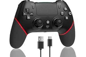 RCCBOOST Mando para PS4 con Programación TURBO MACRO, 2024 Nuevo Joystick Efecto HALL Sensible Sin Deriva, Batería 1000mAh Mando para PS4/ Pro/Slim con Altavoz Audio Jack(Rosa)