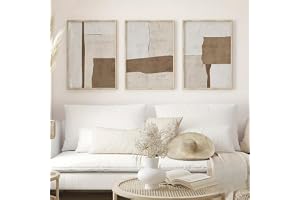 Moderna Canvastavlor Minimalistiska Bruna Beige Tavlor För Vardagsrum Och Sovrum (50x75cm-3 St)