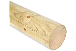 Gartenwelt Riegelsberger - Pali per palizzate in legno di pino impregnato, diametro 10 cm, lunghezza 100 cm, legno rotondo