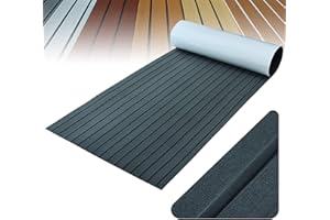 OSLEN Eva Teak Sintetico Marino Pavimenti,Schiuma Tappetino per Barca 240 * 90 * 0.6cm Tappeto Antiscivolo con Retro Adesivo per Barche e Kayak, RV, Piscine,Decorazioni per Yacht,ECC