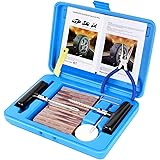 Wilktop Autoreifen Reparaturset, 58 TLG T-Griffe Zinklegierung Reifenreparaturset Reifen Flickset Reifen Reparatur Set für PK