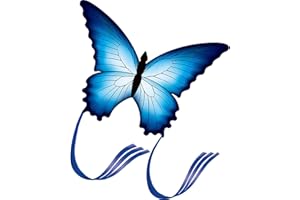 Touch the sky Blue Butterfly Kite for Kids and Adults, Easy to Fly, Exquisite Fabrics and Unique Structure Design, Excellent Outdoor Games and Activity Toys, Suitable for Beginners.