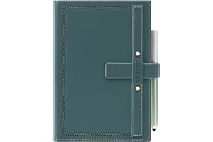 GOLDAYPLN Agenda 2024-2025, A5, página por día, año completo, agenda 2024-2025 de julio de 2024 a junio de 2025, agenda mensual diaria con calendario, bolígrafo, soporte para bolígrafos, pestañas mensuales,