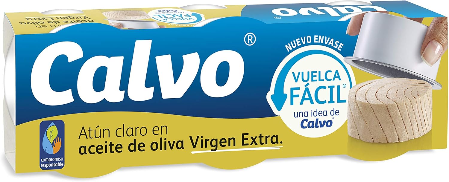 Calvo Atún Claro en Aceite de Oliva Virgen Extra Pack3 x 65g