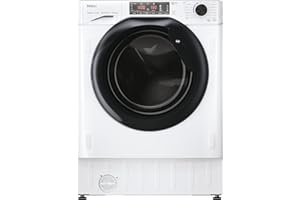 Haier HWQ90B416FWB-UK 9kg Integrated Washing Machine, A Rated, White & Black