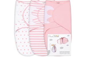 MAMA CHEETAH Kocyk do pieluchy dla niemowląt, łatwe pieluchy dla noworodka, torba do owijania z bawełny organicznej, zestaw do owijania dla małych chłopców i dziewczynek, mały (0-3 miesiące)