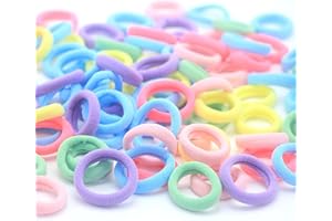 CKCSHI 200Pcs Baby Hair Bands, Cotton Girls Hair Ties, Girl Hair Bobbles Candy Color, Colorful Cotton Baby Hair Ties, Soft Seamless Elastic Toddler Hair Bobbles for Baby Girls Infants Toddlers