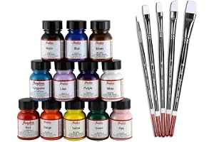 Angelus-set: 12 x läderfärg 29,5 ml och 5 x penslar