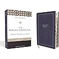Biblia Católica, Tamaño personal,Tapa dura, Azul, con Índice, Comfort Print