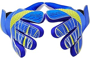 Jalunth Guantes de Portero Futbol - Niño Niñas Adolescentes Joven Junior Guantes Portero Entrenamiento Guantes Futbol con Protección Palma de Látex Antideslizante y Dorso de Mano de PU Suave