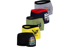 MOR Bokserki i majtki dla chłopców w wieku od 2 do 15 lat (opakowanie 5 szt.) - zestaw bielizny dziecięcej z bawełny dla chłopców - majtki chłopięce