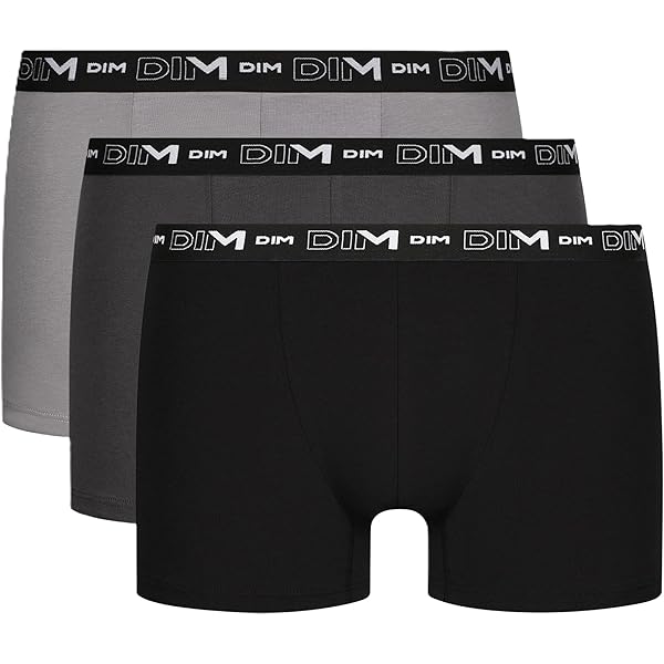 Dim Boxer Shorts Stretch Cotton Comfort EcoDIM Coton Stretch Men's x6, black, 9 price in UAE | Amazon UAE