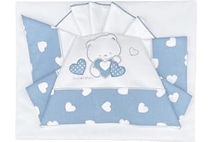 Andy & Helen - Completo lenzuolo maxi culla/NEXT TO ME ricamato + sotto con elastici e federa