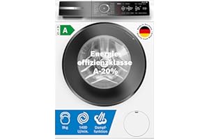 Bosch WGB244040 Serie 8 Smarte Waschmaschine, 9 kg, 1400 UpM, Made in Germany, Active Water Plus Energie- und Wasserersparnis, Iron Assist Dampf zum Entknittern, Mini Load