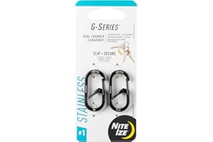 Nite IZE Unisex – Adult G Series Dual Chamber Carabiner, Silver, 3