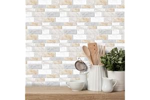 ALWAYSPON Wall Tile Transfers Sticker for Home Decor, Peel & Stick self-Adhesive splashback, Tile Decals for Living Room Kitchen Bathroom Decor, 9 Pieces