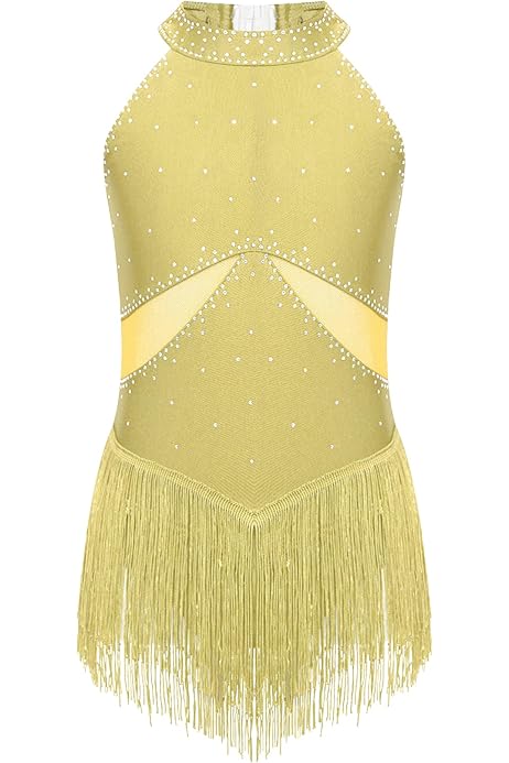 Vestidos Baile Latino Vestido Baile Latino IEFIEL Flecos Y